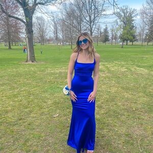 windsor satin prom dress